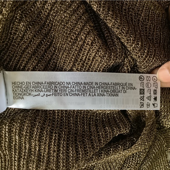 Zara Gold Ribbed Blouse - Picture 8 of 10